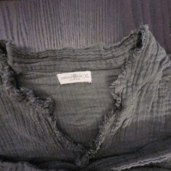 COPY - Natural Life -100% Cotton - Green - Longline - Blouse - XL - Unfinished … - Picture 5 of 7